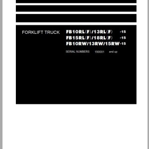 Komatsu FB18RL-15 Shop Manual SEN05963-03