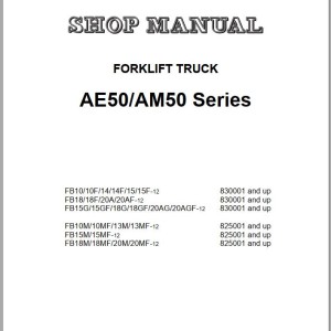 Komatsu FB20A-12 Shop Manual BBA12E1-11a