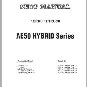Komatsu FB20AHB-12 Shop Manual BHA12E1-05