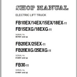 Komatsu FB20EX-11 Shop Manual BBB11E1-02
