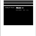 Komatsu FB25-12 Shop Manual SEN06482-01