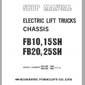 Komatsu FB25SH-1 Shop Manual FB10-25SH-C-BE1
