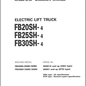 Komatsu FB25SH-4 Shop Manual FB20SH-30SH.4-BE1
