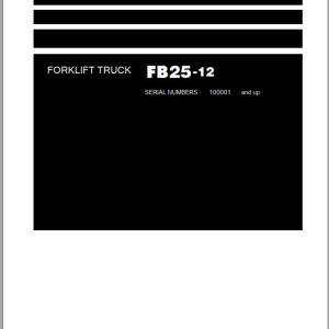 Komatsu FB30-12 Shop Manual SEN06482-01