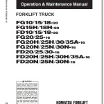 Komatsu FD10-20 Operation & Maintenance Manual AEB16E1-12