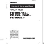 Komatsu FD100-7 Operation & Maintenance Manual AEE07E1-04