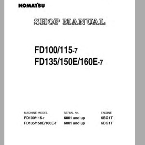 Komatsu FD100T-7 Shop Manual SM227