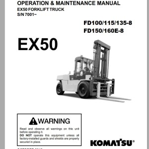 Komatsu FD100T-8 EX50 Series Operation & Maintenance Manual OM122