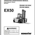 Komatsu FD115T-8 EX50 Series Operation & Maintenance Manual OM122