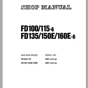Komatsu FD135-6 Shop Manual BEE06E1-02
