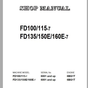 Komatsu FD135-7 Shop Manual BEE07E1-06