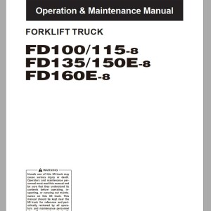 Komatsu FD135-8 Operation & Maintenance Manual TEN00560-12