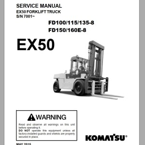Komatsu FD150ET-8 EX50 Series Service Manual SM228