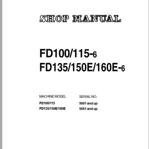 Komatsu FD160ET-6 Shop Manual SM135