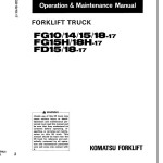 Komatsu FD18-17 Operation & Maintenance Manual AEA17E1-02
