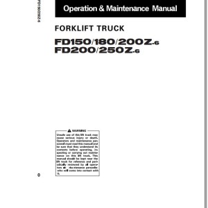 Komatsu FD180-6 Operation & Maintenance Manual TEN00561-00