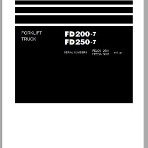 Komatsu FD200-7 Shop Manual SEN06609-02