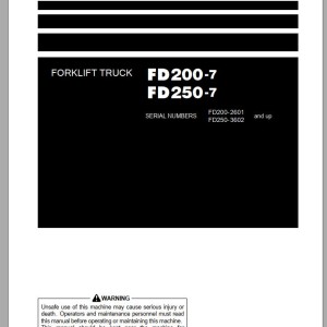 Komatsu FD250-7 Operation & Maintenance Manual TEN00738-05