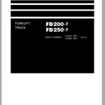 Komatsu FD250-7 Shop Manual SEN06609-02