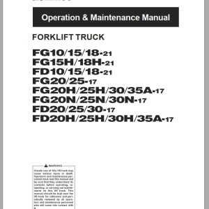 Komatsu FD30H-17 Shop Manual OM201