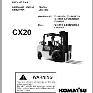 Komatsu FD45T2-8 Shop Manual SM002