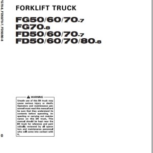 Komatsu FD70E-7 Operation & Maintenance Manual TEN00576-00