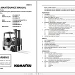 Komatsu FG15-17 FG18ST-17 FG15HC-17 FG15HT-17 FG18HT-17 Operation & Maintenance Manual OM073