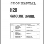 Komatsu FG18-15 Gasoline Engine H20 Shop Manual H20(ZA-ZB)-BE2