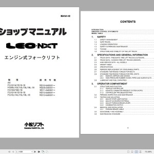 Komatsu FG20ASH-20 Shop Manual BEA20C1-01