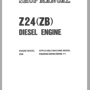 Komatsu FG30-11 Diesel Engine Shop Manual Z24(ZB)-BE1
