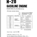 Komatsu FG30-11 Gasoline Engine Parts Manual PGBH200-01