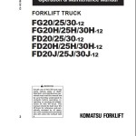 Komatsu FG30H-12 Operation & Maintenance Manual AEB12E1-03