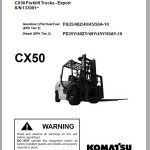 Komatsu FG35-10 CX 50 Series Service Manual SM207