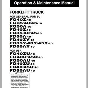 Komatsu FG45-10 Operation & Maintenance Manual TEN00558-06
