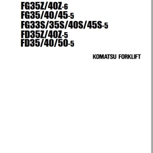 Komatsu FG45-5 Operation & Maintenance Manual FGD35-45.5-AE1