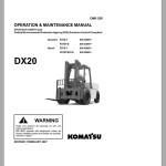 Komatsu FG60T-7 DX20 Series Operation & Maintenance Manual OM113R