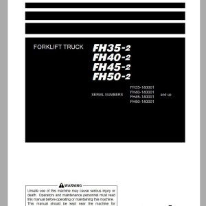 Komatsu FH35-2 FH40-2 FH45-2 FH50-2 Operation & Maintenance Manual PEN00963-02