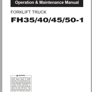 Komatsu FH40-1 FH45-1 FH50-1 Operation & Maintenance Manual TEN00716-03