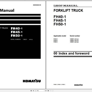 Komatsu FH40-1 FH45-1 FH50-1 Shop Manual SEN06282-00