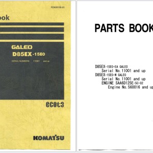Komatsu Galeo DX85EX-15E0 Spare Parts Catalog PDF FEN00158-03