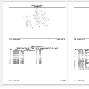 Komatsu HM350-1 SN 1001-UP Parts Catalog