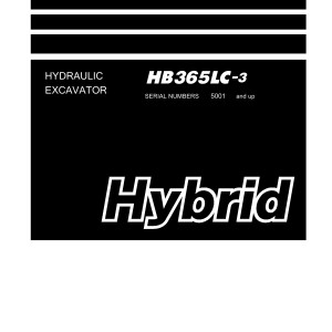 Komatsu HB365LC-3 Field Assembly Instruction GEN00146-03