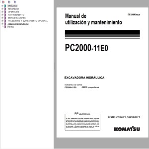 Komatsu PC2000-11E0 Operation & Maintenance Manual EESAM04020 ES