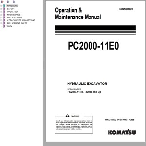 Komatsu PC2000-11E0 Operation & Maintenance Manual EENAM04020