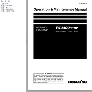 Komatsu PC3400-11M0 Operation & Maintenance Manual PEN01618-00