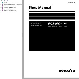 Komatsu PC3400-11M0 Shop Manual SEN06694-00