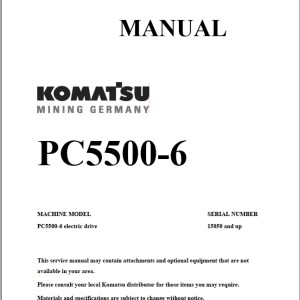 Komatsu PC5500-6 Service Manual