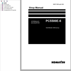Komatsu PC5500E-6 Shop Manual GZEBM15016-1