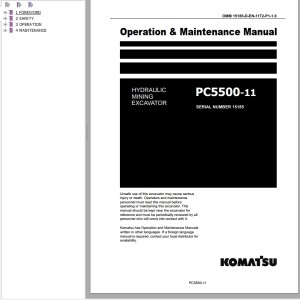 Komatsu PC5500-11 Operation & Maintenance Manual