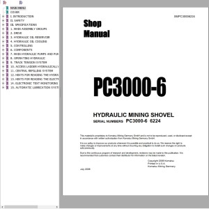 Komatsu PC3000-6 Shop Manual SMPC30006224